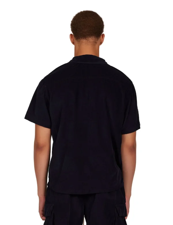 Clearance LES TIEN Baby Corduroy Cuban Shirt Navy