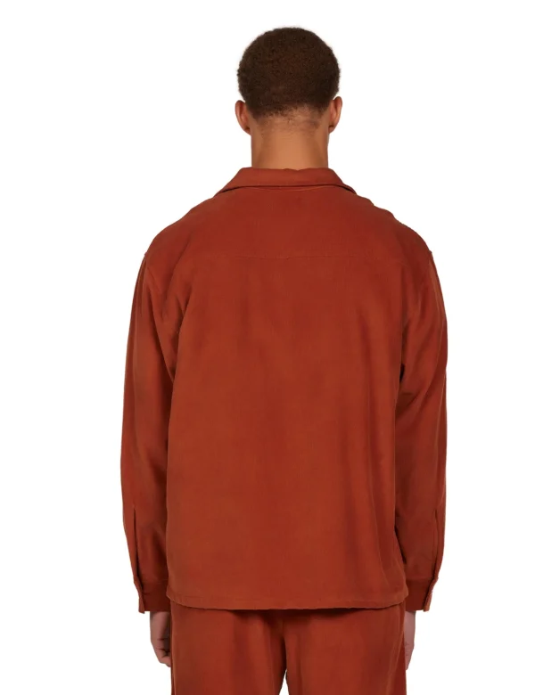 Outlet LES TIEN Baby Corduroy L/S Cuban Shirt Cedar
