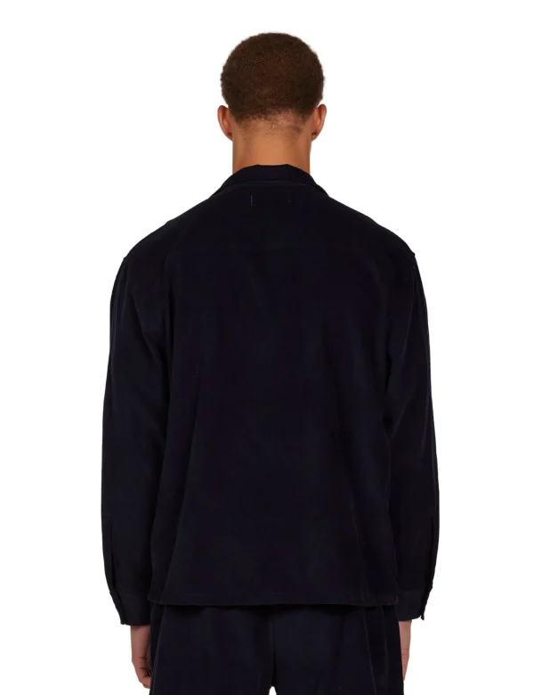 Fashion LES TIEN Baby Corduroy L/S Cuban Shirt Navy