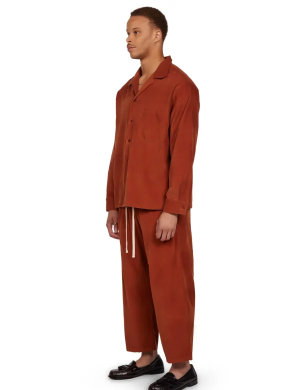 Outlet LES TIEN Baby Corduroy L/S Cuban Shirt Cedar