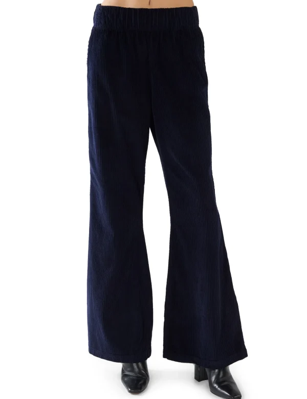 New LES TIEN Bella Bell Bottom Navy