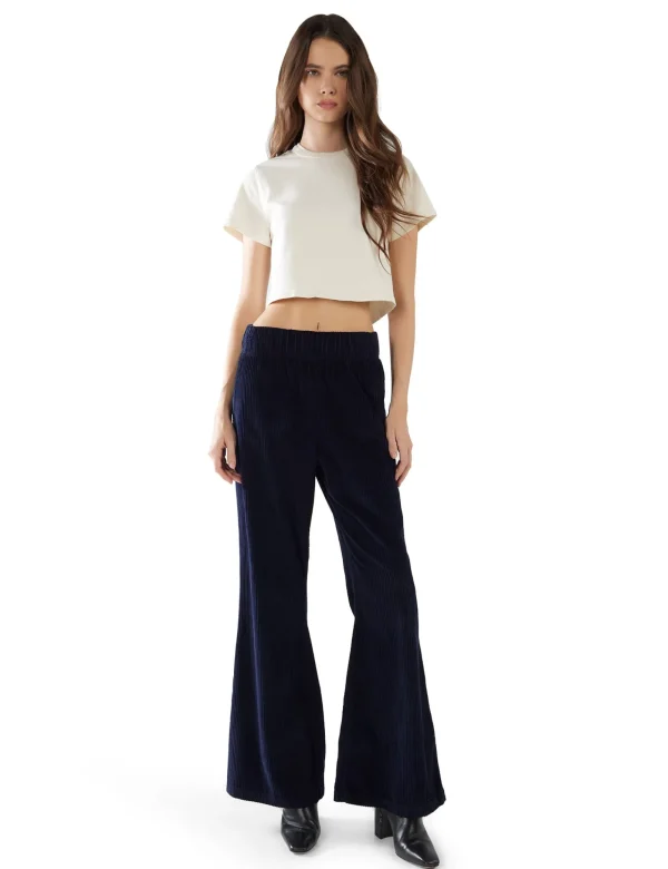 New LES TIEN Bella Bell Bottom Navy