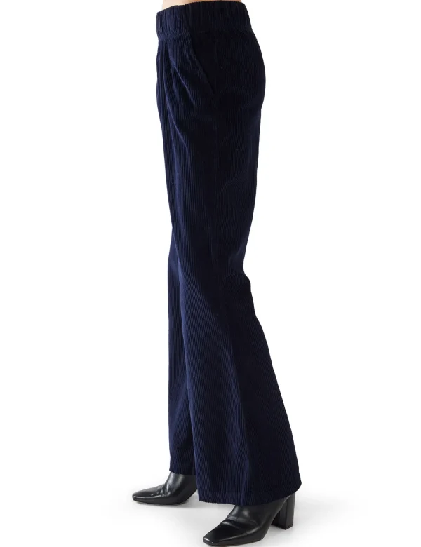 New LES TIEN Bella Bell Bottom Navy