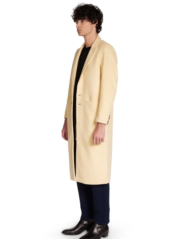 Online LES TIEN Black Label Car Coat Canary