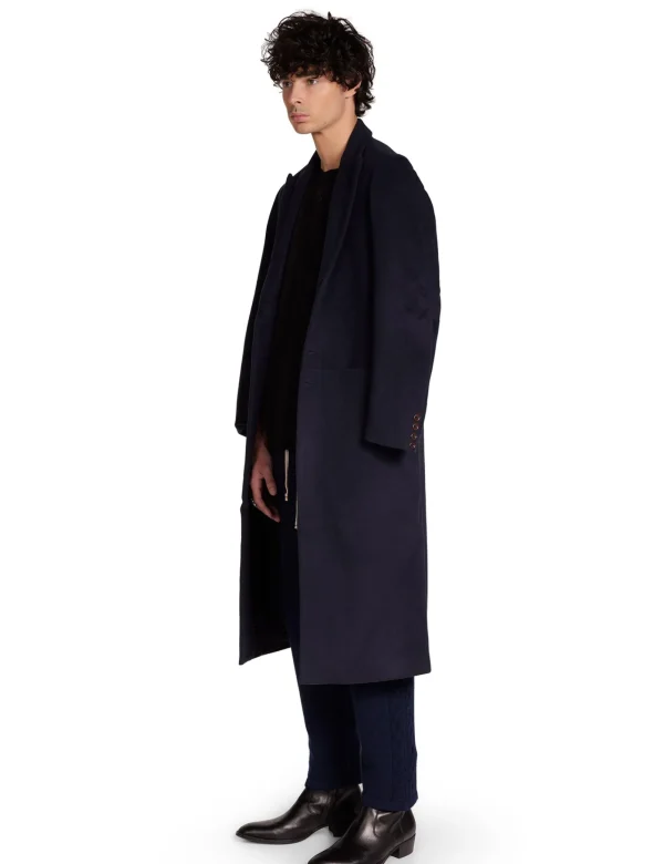New LES TIEN Black Label Car Coat Midnight