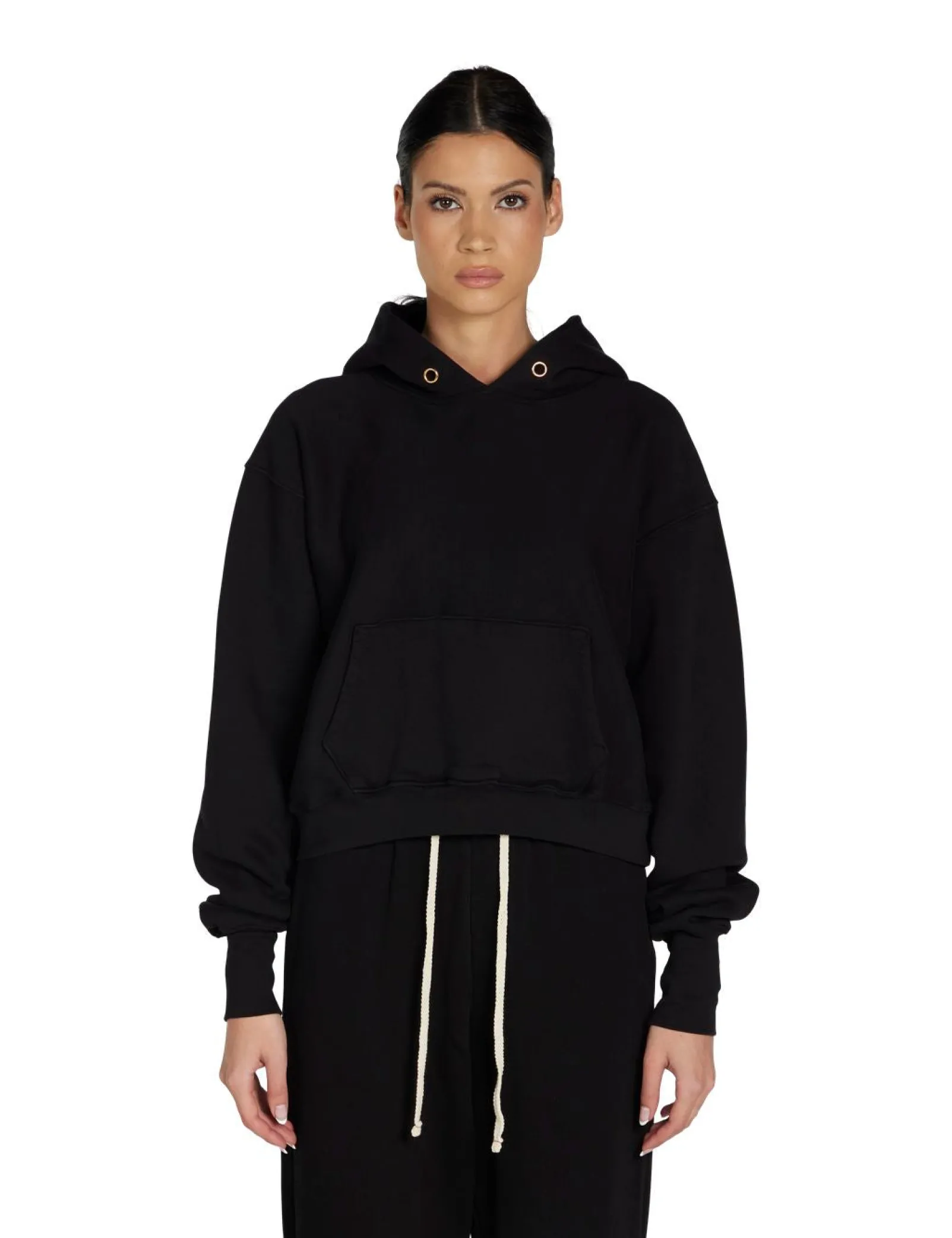 cara_crop_hoodie_0-4.webp Online LES TIEN Cara Crop Hoodie Jet Black