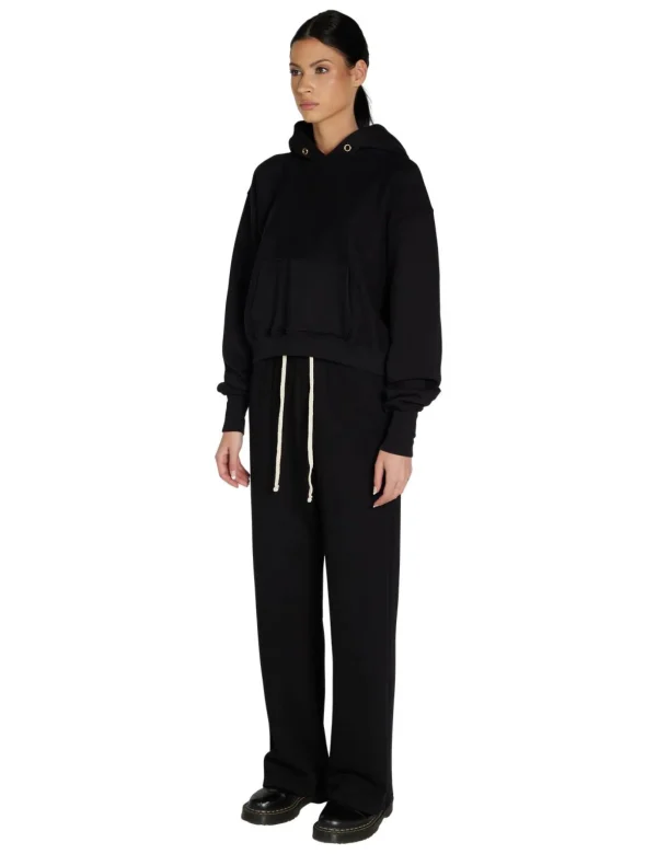 Online LES TIEN Cara Crop Hoodie Jet Black