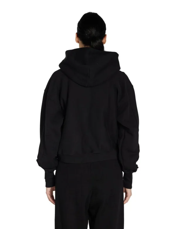 Online LES TIEN Cara Crop Hoodie Jet Black