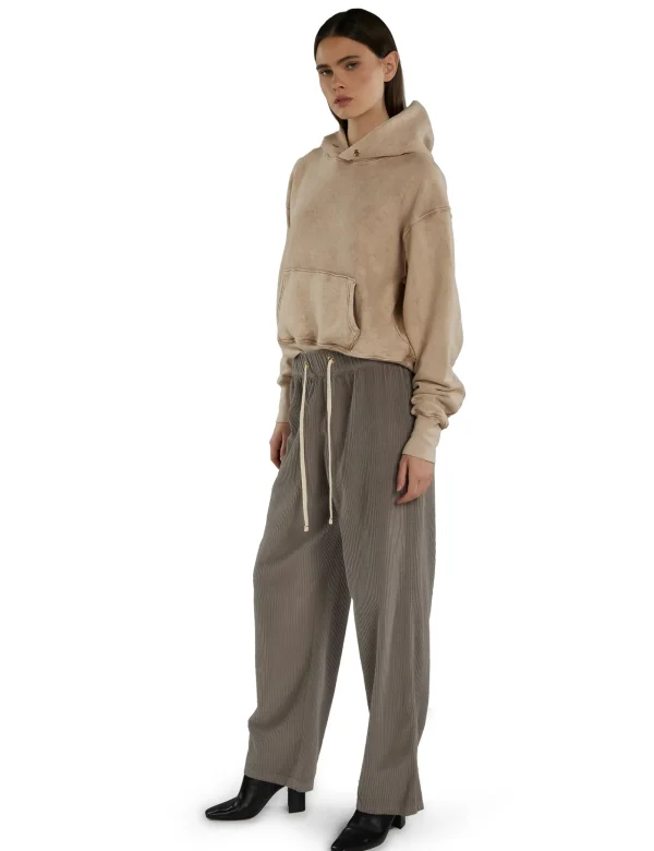 Sale LES TIEN Cara Crop Hoodie Mauve Mineral