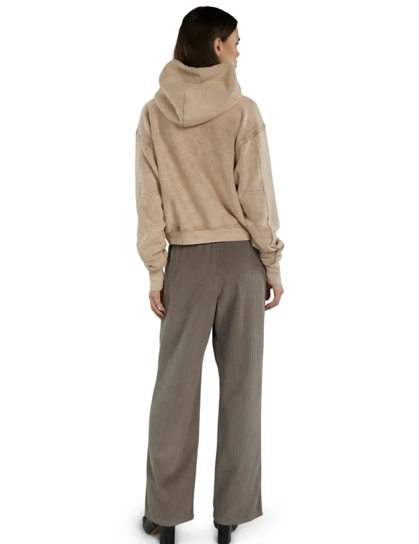 Sale LES TIEN Cara Crop Hoodie Mauve Mineral