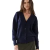 Outlet LES TIEN Carly Boyfriend Cardigan Navy