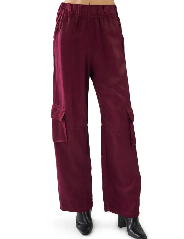 Discount LES TIEN Chandra Cargo Pant Bordeaux