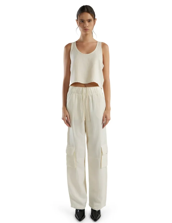 Fashion LES TIEN Chandra Cargo Pant Ivory