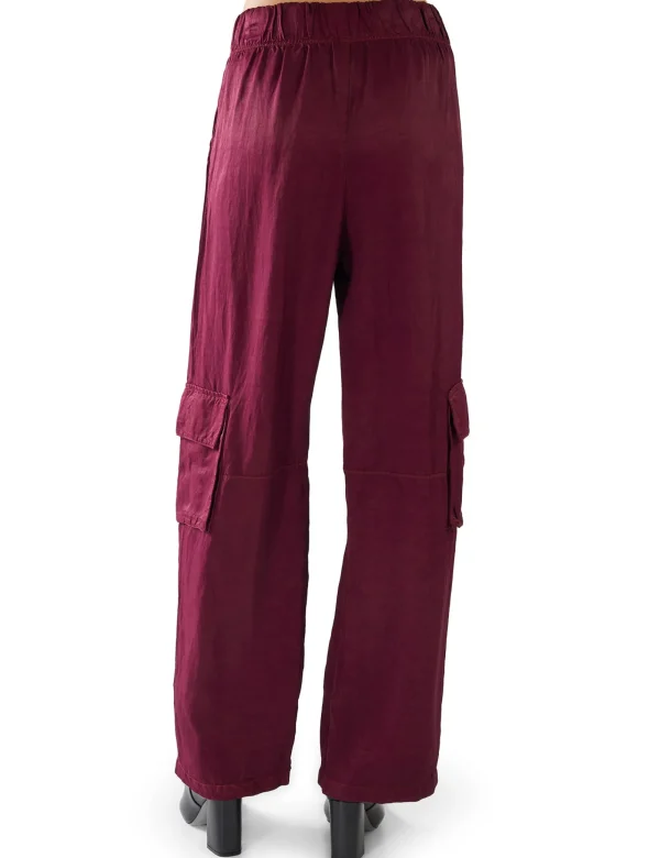 Discount LES TIEN Chandra Cargo Pant Bordeaux