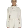 Fashion LES TIEN Coreena Crop Cowl Neck Ivory