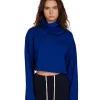 Clearance LES TIEN Coreena Crop Cowl Neck Electrico