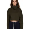 Sale LES TIEN Coreena Crop Cowl Neck Forest