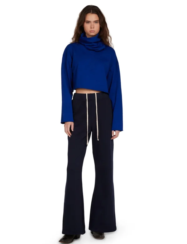 Clearance LES TIEN Coreena Crop Cowl Neck Electrico