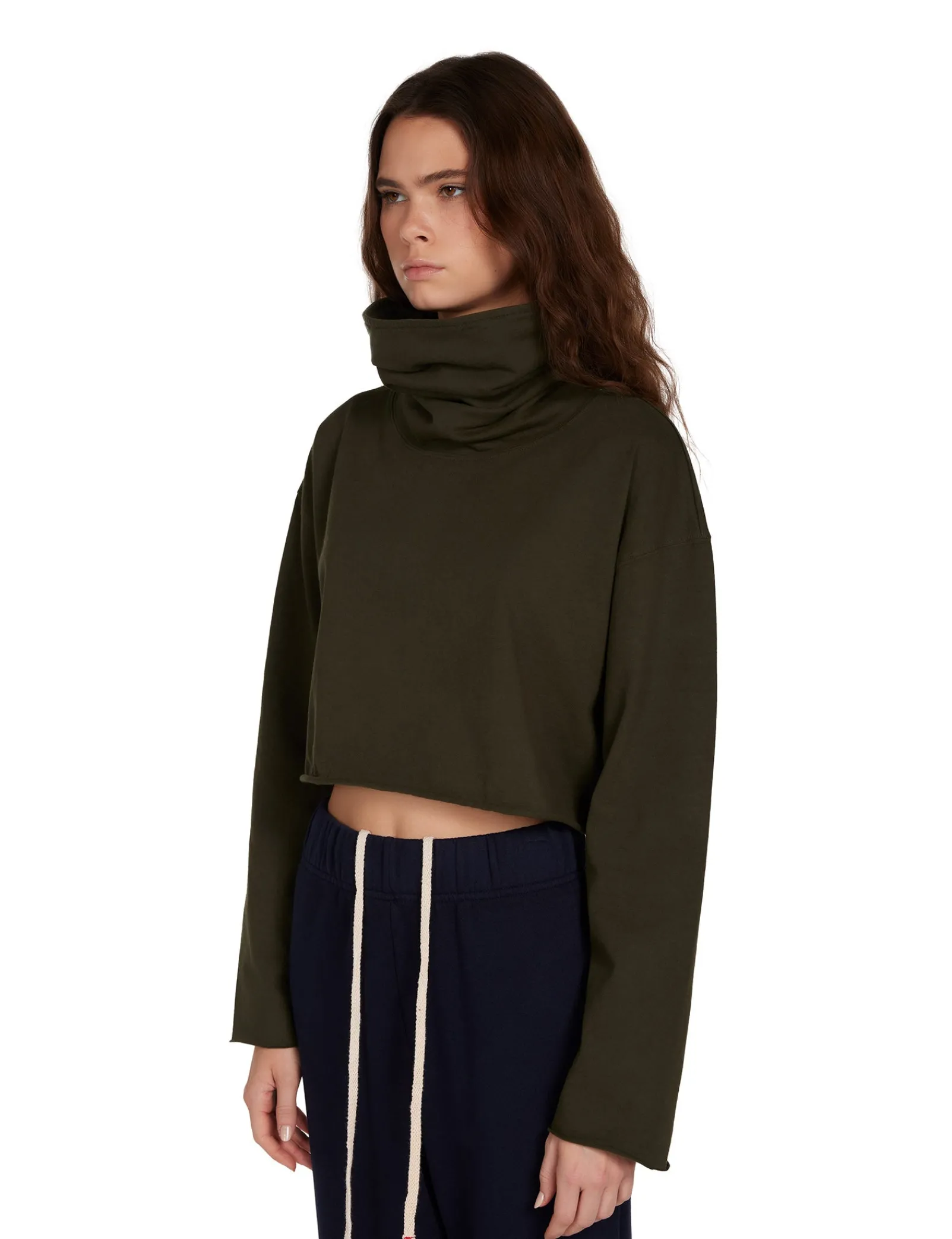 coreena_crop_cowl_neck_2-4.webp Sale LES TIEN Coreena Crop Cowl Neck Forest