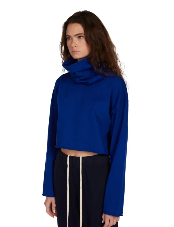 Clearance LES TIEN Coreena Crop Cowl Neck Electrico