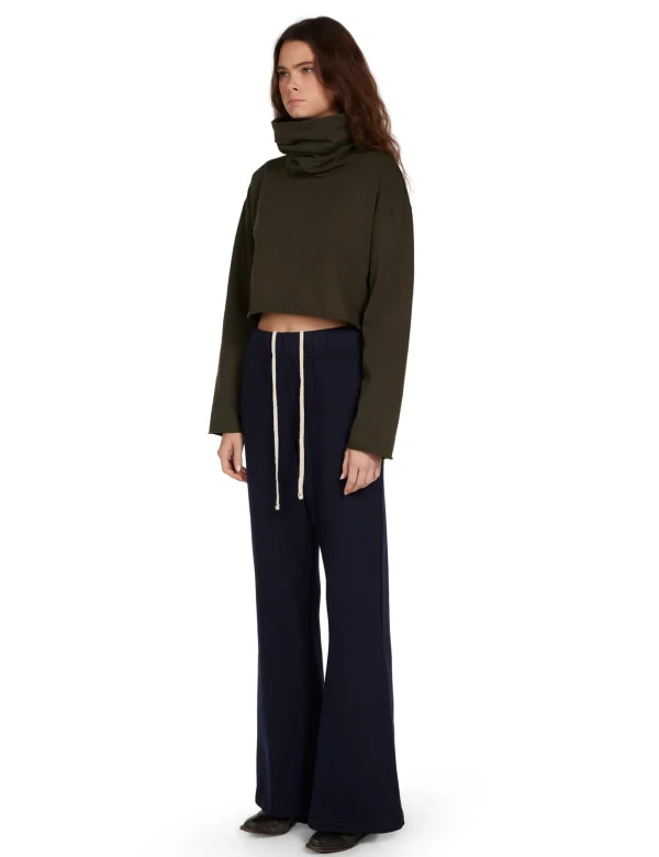 Sale LES TIEN Coreena Crop Cowl Neck Forest
