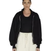 Clearance LES TIEN Courtney Crop Workwear Jacket Jet Black