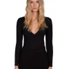 Fashion LES TIEN Dan Deep Long Sleeve Jet Black