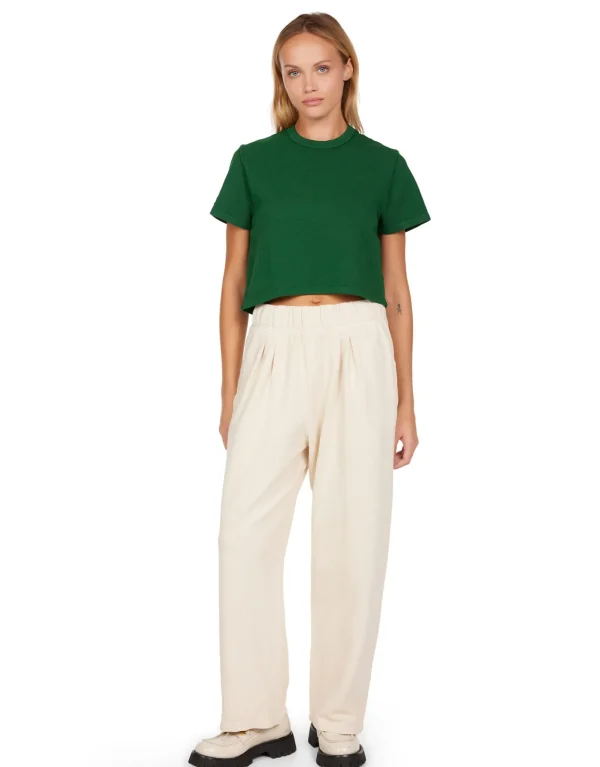 Hot LES TIEN Daria Crop Tee Verde
