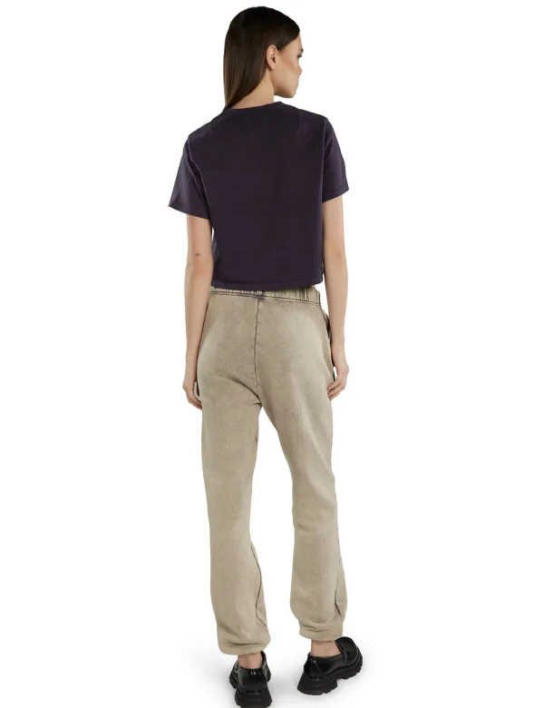 Fashion LES TIEN Daria Crop Tee Washed Fig