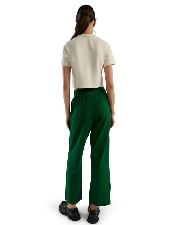 Sale LES TIEN Daria Crop Tee Ivory