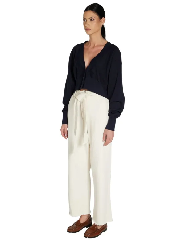 Clearance LES TIEN Diana Crop Cardigan Navy