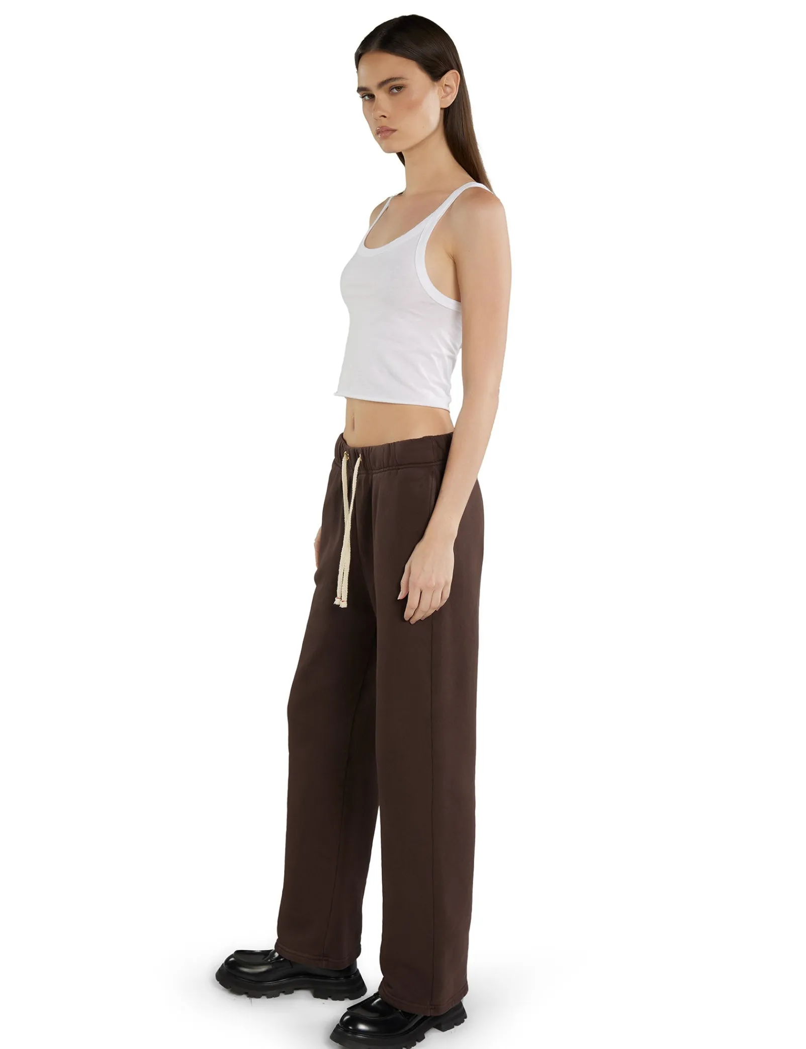 dylano_classic_pant_3.webp Hot LES TIEN Dylano Classic Pant Washed Brown Fig