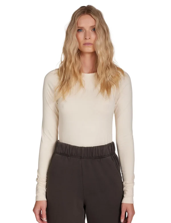 New LES TIEN Fiona Fitted Long Sleeve Ivory