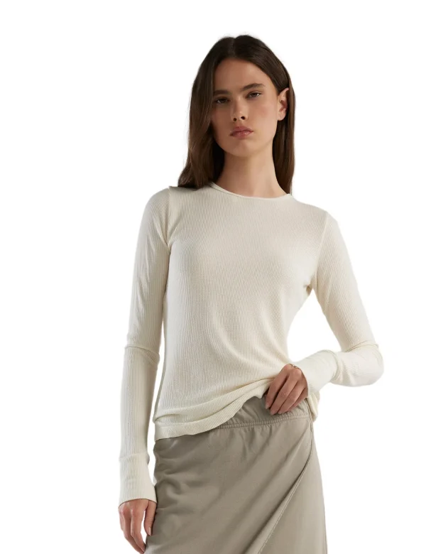 New LES TIEN Fiona Fitted Long Sleeve Ivory