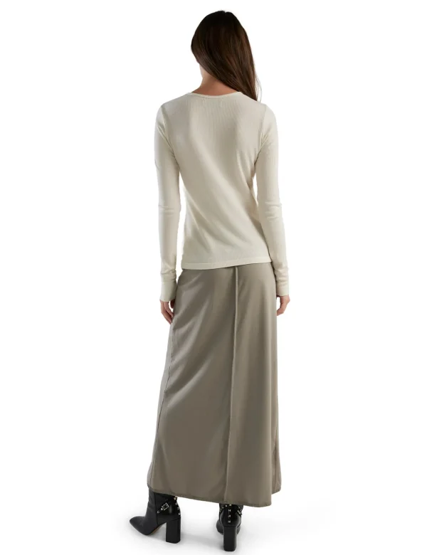New LES TIEN Fiona Fitted Long Sleeve Ivory