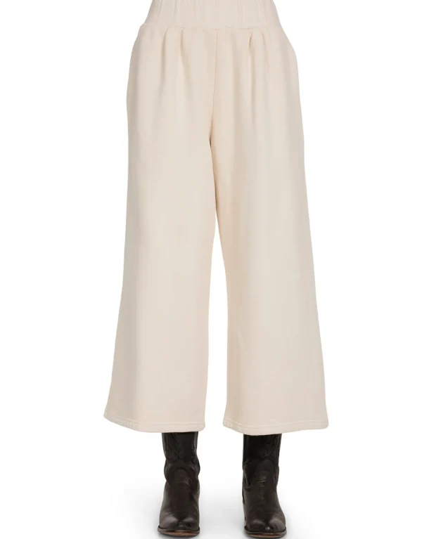 Clearance LES TIEN Ginny Gaucho Crop Pant Ivory