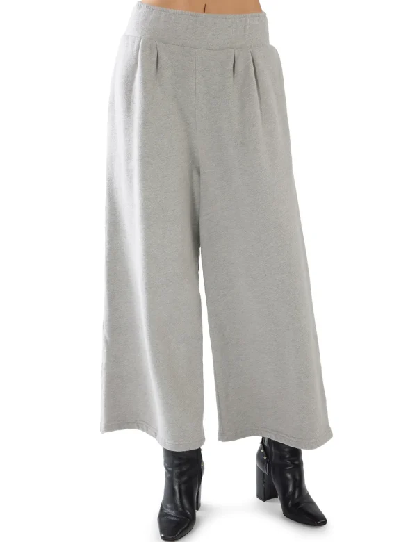 Clearance LES TIEN Ginny Gaucho Crop Pant Heather Grey