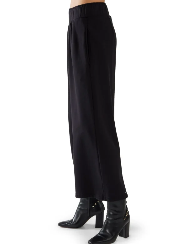 Clearance LES TIEN Ginny Gaucho Crop Pant Jet Black