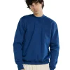 Online LES TIEN Heavyweight Banded Polo Mock Neck Washed Blue 42