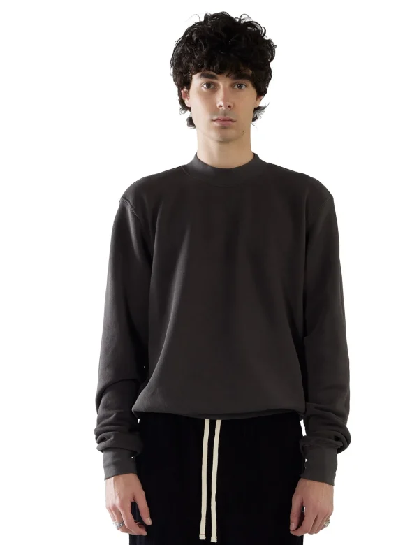 Outlet LES TIEN Heavyweight Banded Polo Mock Neck Vintage Black