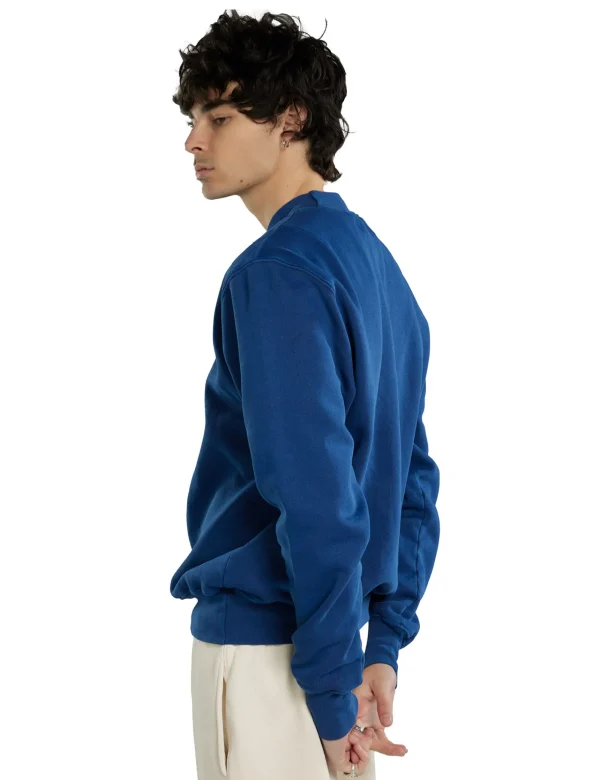 Online LES TIEN Heavyweight Banded Polo Mock Neck Washed Blue 42