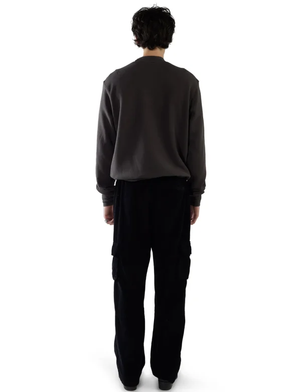 Outlet LES TIEN Heavyweight Banded Polo Mock Neck Vintage Black
