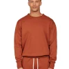 Discount LES TIEN Heavyweight Banded Roll Neck Cedar