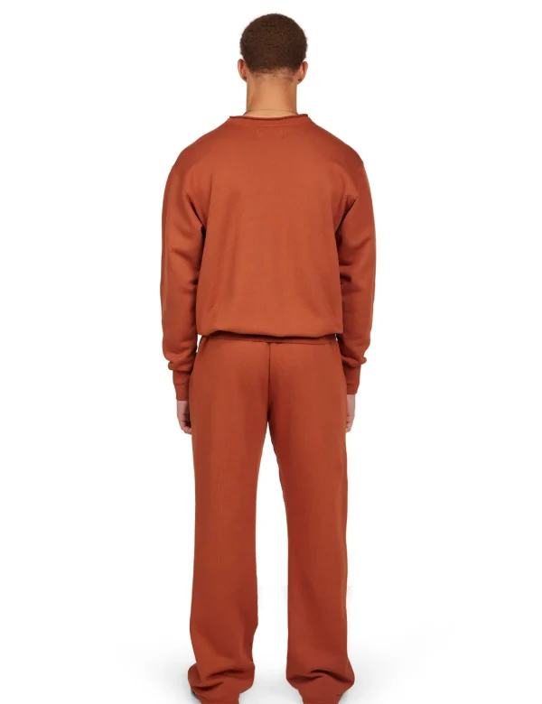 Discount LES TIEN Heavyweight Banded Roll Neck Cedar