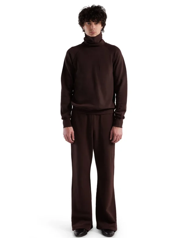 Sale LES TIEN Heavyweight Bell Bottom Washed Brown Fig