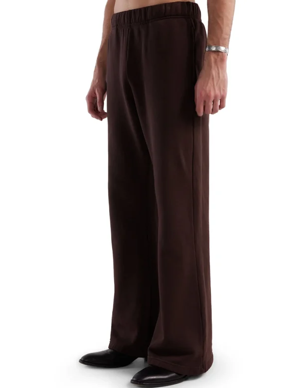 Sale LES TIEN Heavyweight Bell Bottom Washed Brown Fig