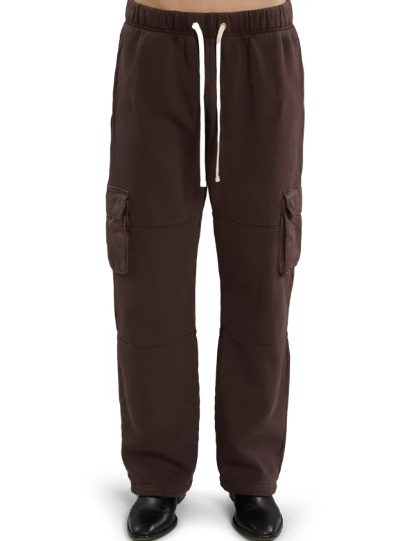 Discount LES TIEN Heavyweight Cargo Pant Washed Brown Fig
