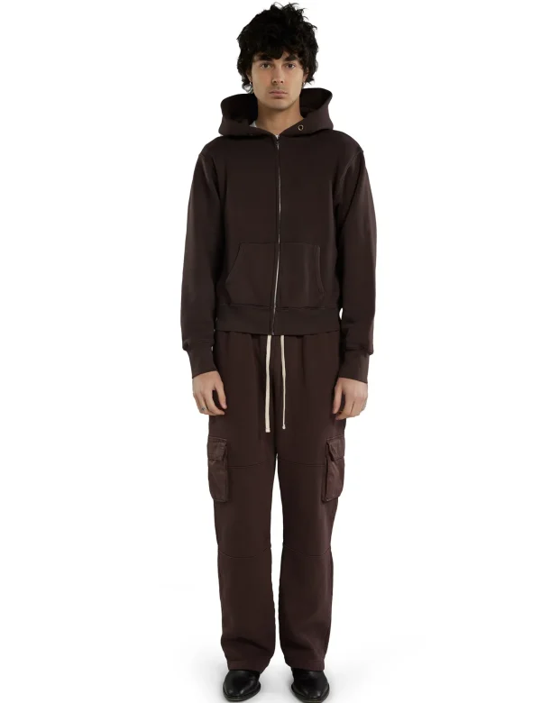 Discount LES TIEN Heavyweight Cargo Pant Washed Brown Fig
