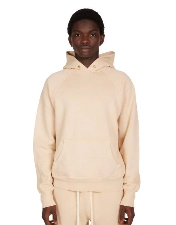 Outlet LES TIEN Heavyweight Classic Raglan Hoodie Cream