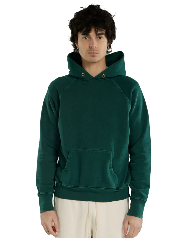Hot LES TIEN Heavyweight Classic Raglan Hoodie Washed Emerald